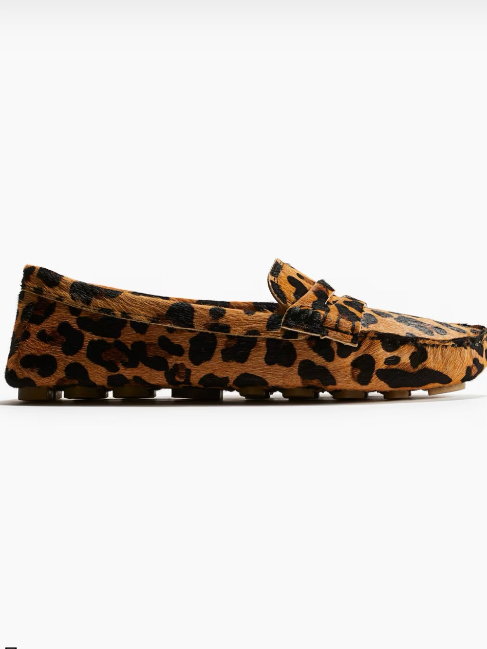 Leather Leopard Loafers